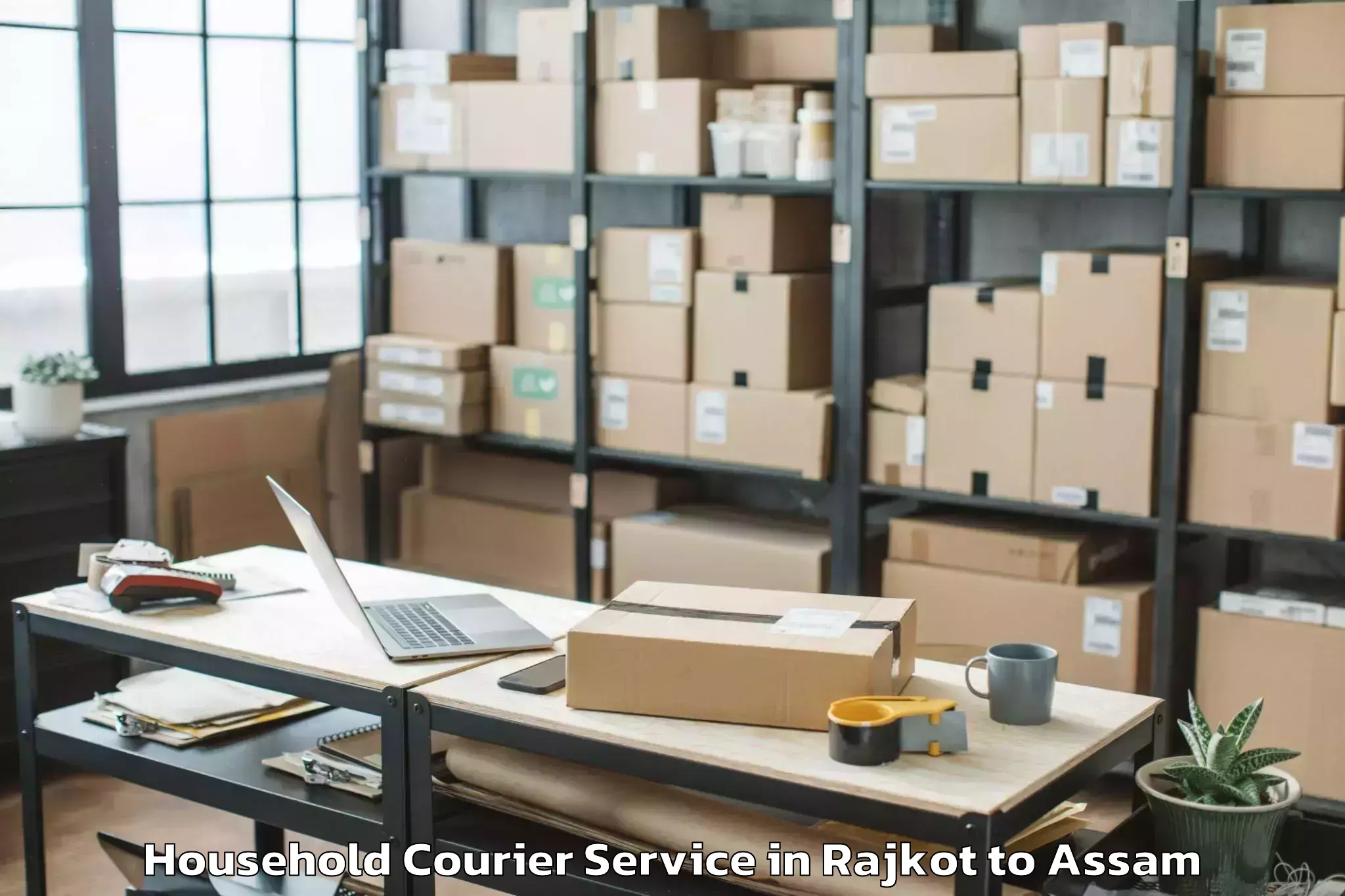 Comprehensive Rajkot to Raha Household Courier